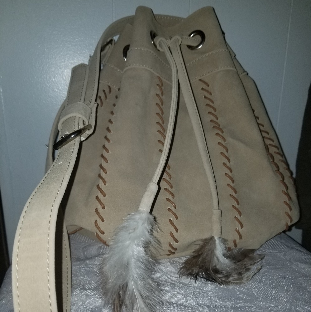 Feather tassel handbag